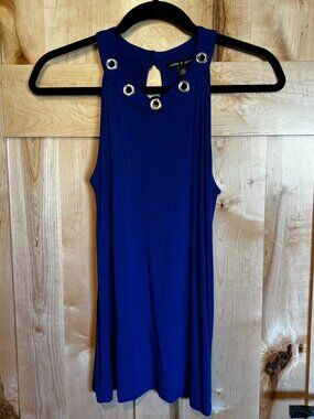 Cable & Gauge Grommet Halter Top Bright Blue S Small